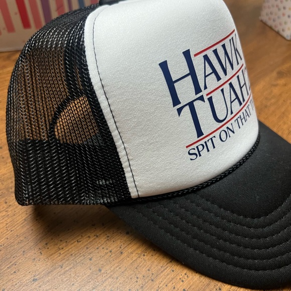 Hawk Tuah spit on that thang ‘24 navy and red hat NEW WITHOUT TAGS - Picture 2 of 2